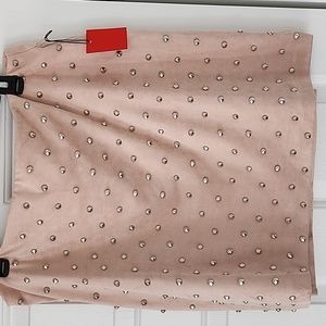 Light pink studded skirt